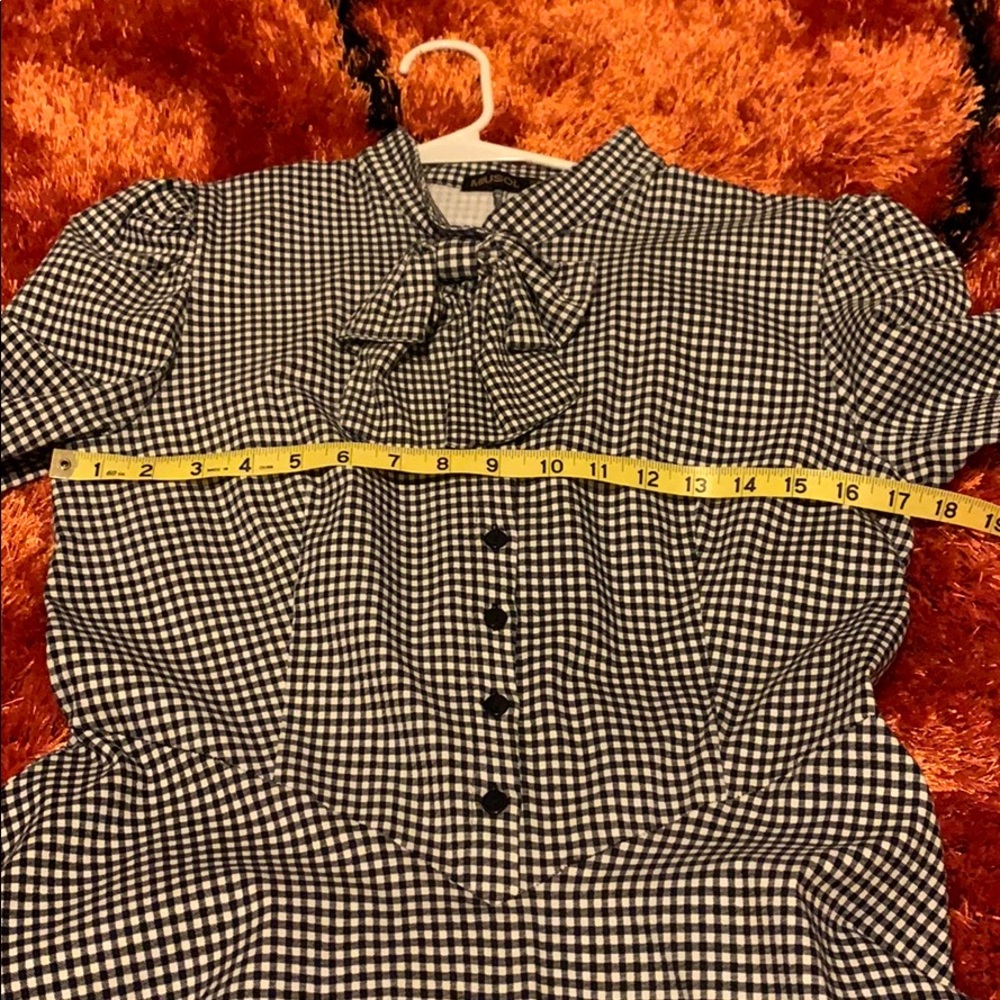 Miusol Black White Gingham‎ Retro Dress Stretchy EUC XL - Picture 11 of 12